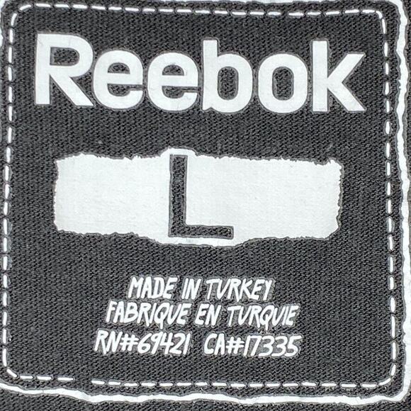 Reebok Shirt Womens Large Dark Gray Short Sleeve Tee Athletic Running Gym Cotton - Picture 2 of 10